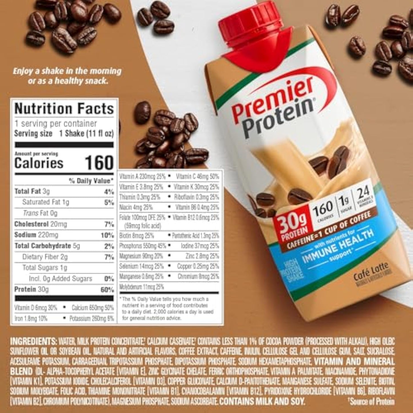 Premier Protein Protein Shake, Chocolate Peanut Butter, 30g Protein, 1g Sugar, 11 fl oz Pack of 12(Flavor order notes)